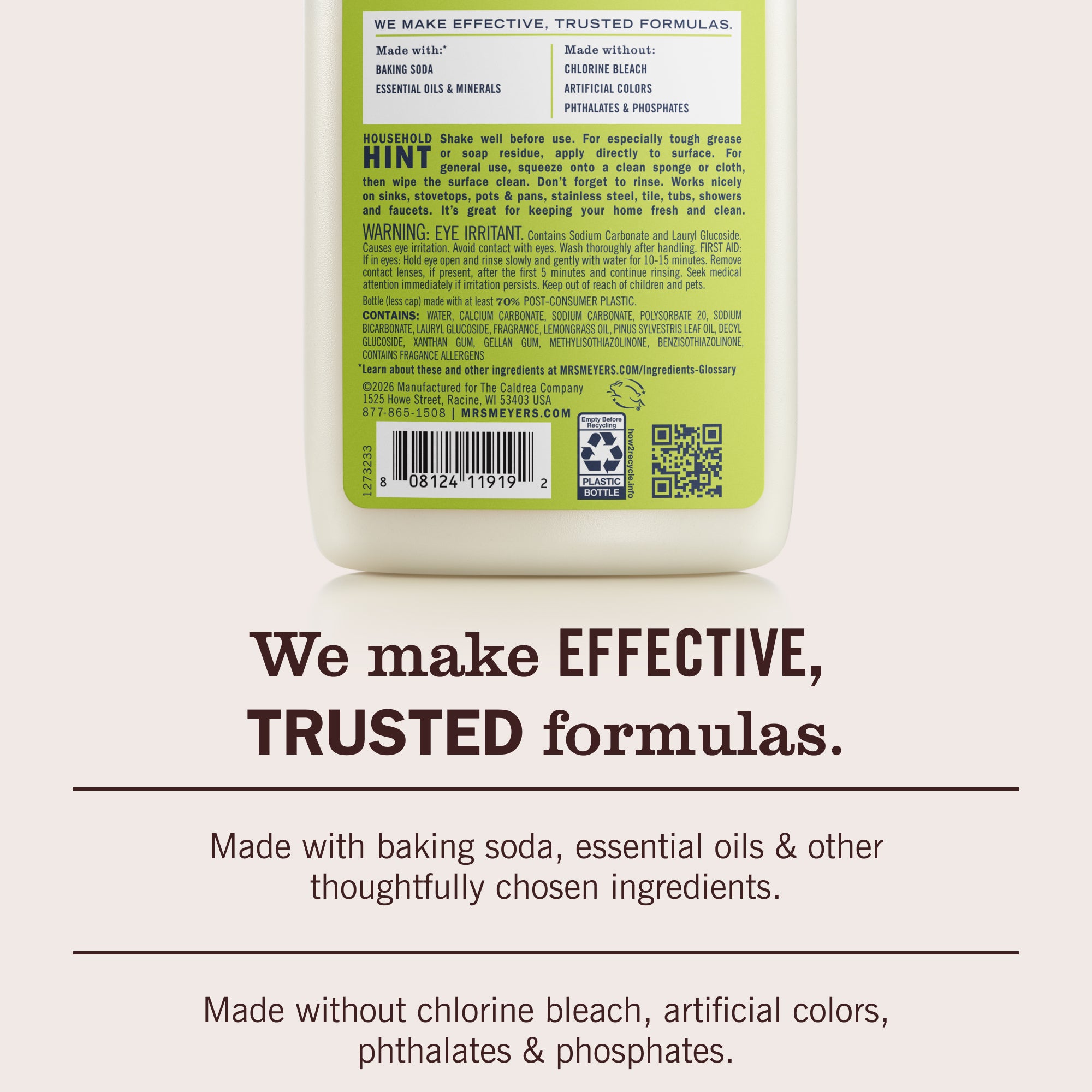 Lemon Verbena Baking Soda Cream Cleaner - 16 oz - Image 5
